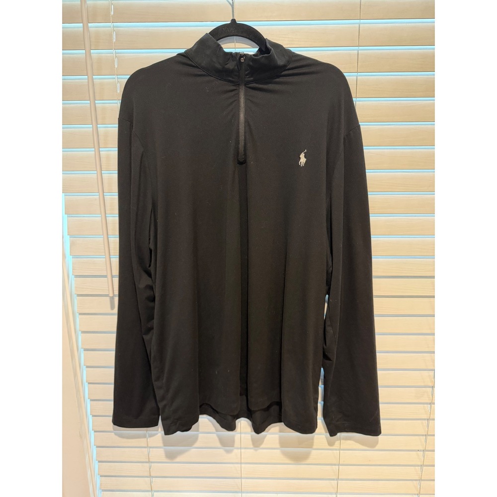 Polo Ralph Lauren‎ Mens XXL Black Performance 1/4 Zip Pullover Golf
